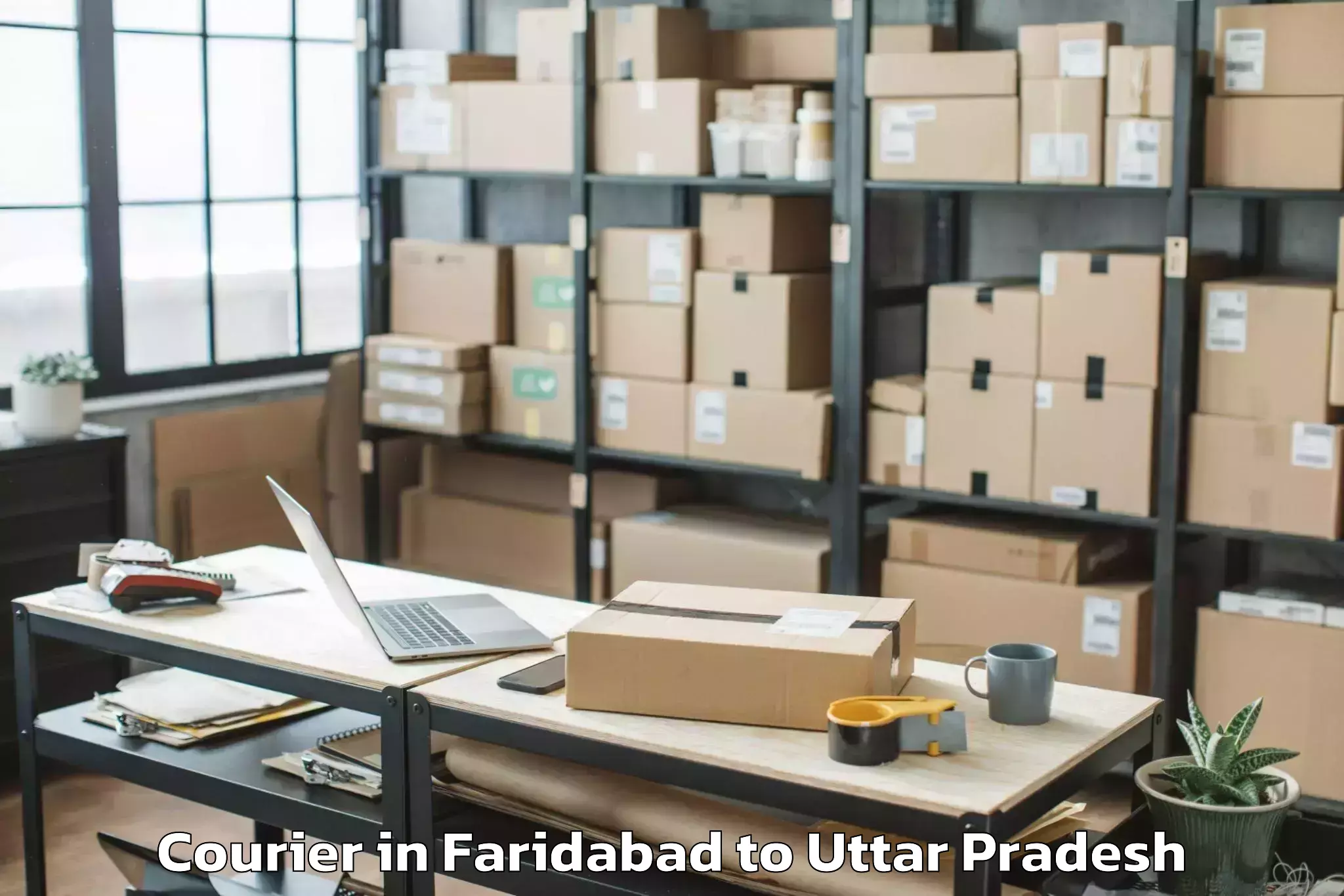 Trusted Faridabad to Mau Aimma Courier